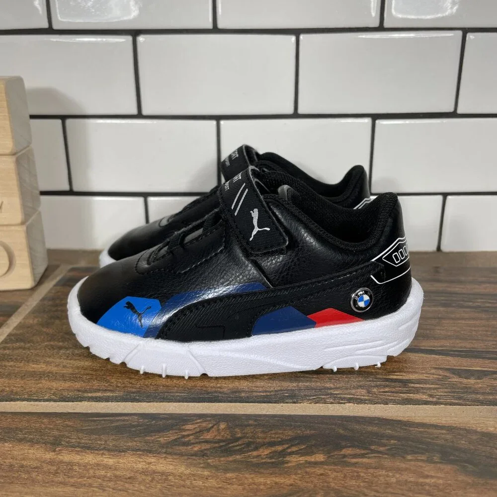 Puma BMW MMS Drift Cat Delta V Infant Boys Size 7C Shoes Black Slip On Sneakers